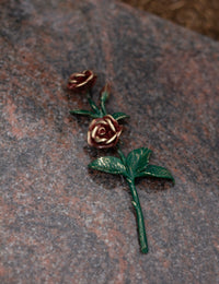 Thumbnail for Rose Bronze grün mit roten Blüten