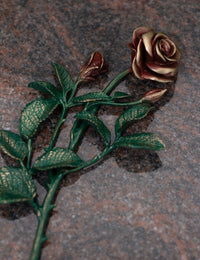 Thumbnail for Rose Bronze groß grün mit roten Blüten