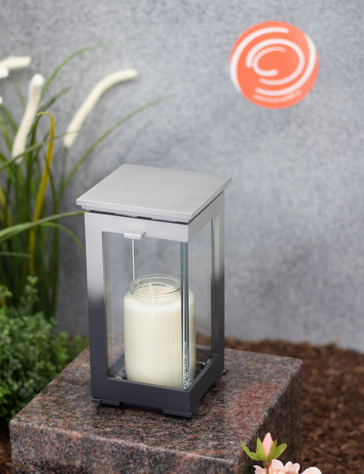 Grablampe Aluminium klein in Grautönen