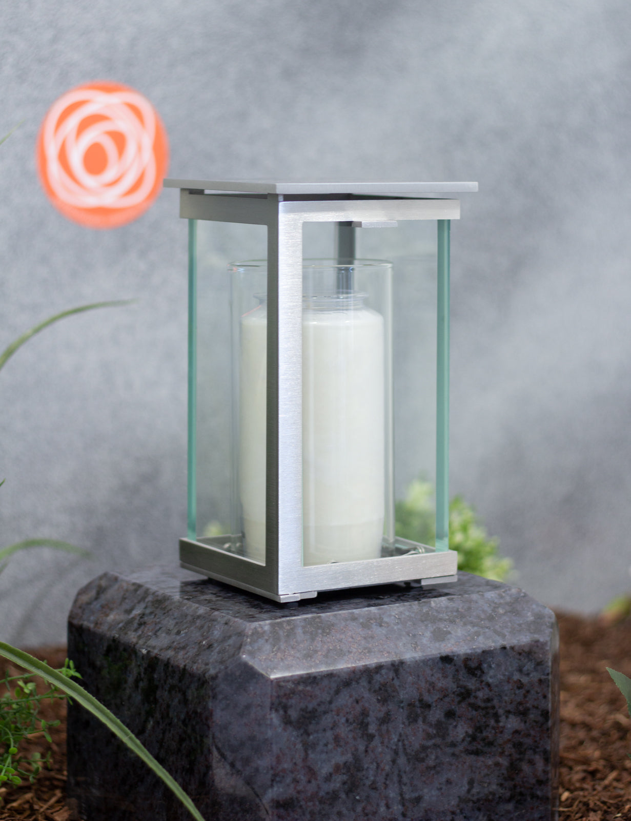 Grablampe Edelstahl matt eckig