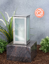 Thumbnail for Grablampe Edelstahl mit Herz Ornamenten groß