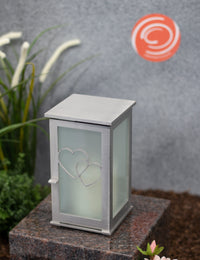 Thumbnail for Grablampe Edelstahl mit Herz-Ornament klein