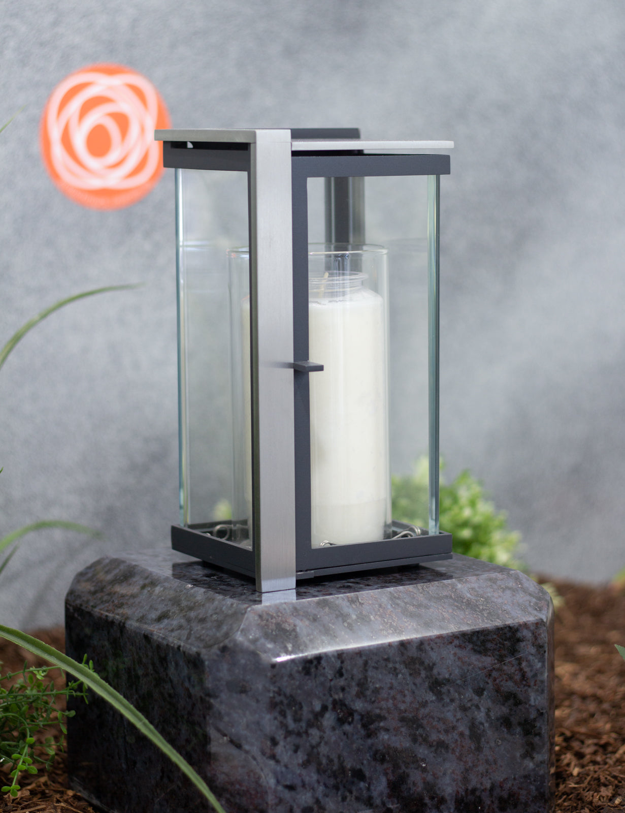 Grablaterne Edelstahl mit Aluminium dunkelgrau