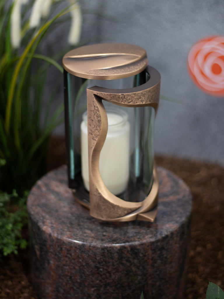 Grablampe Bronze rund klein