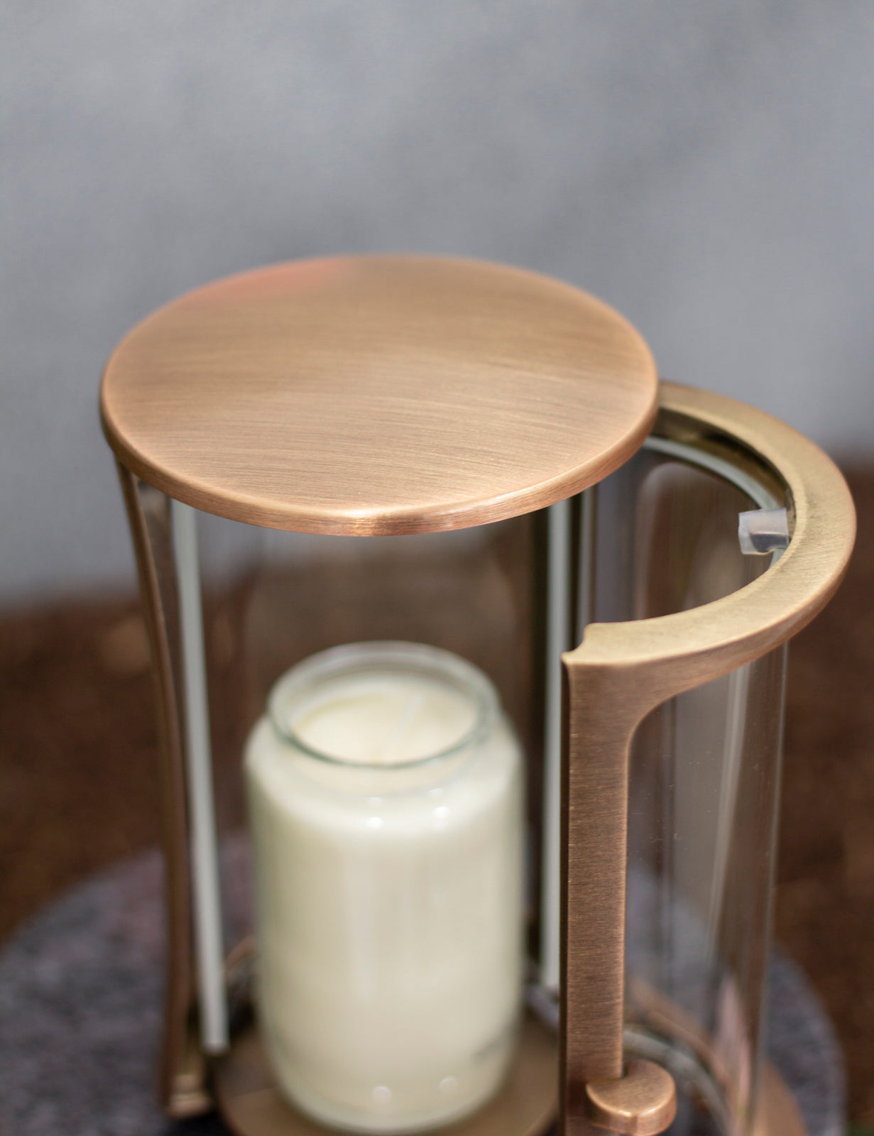 Grablampe Messing rund groß