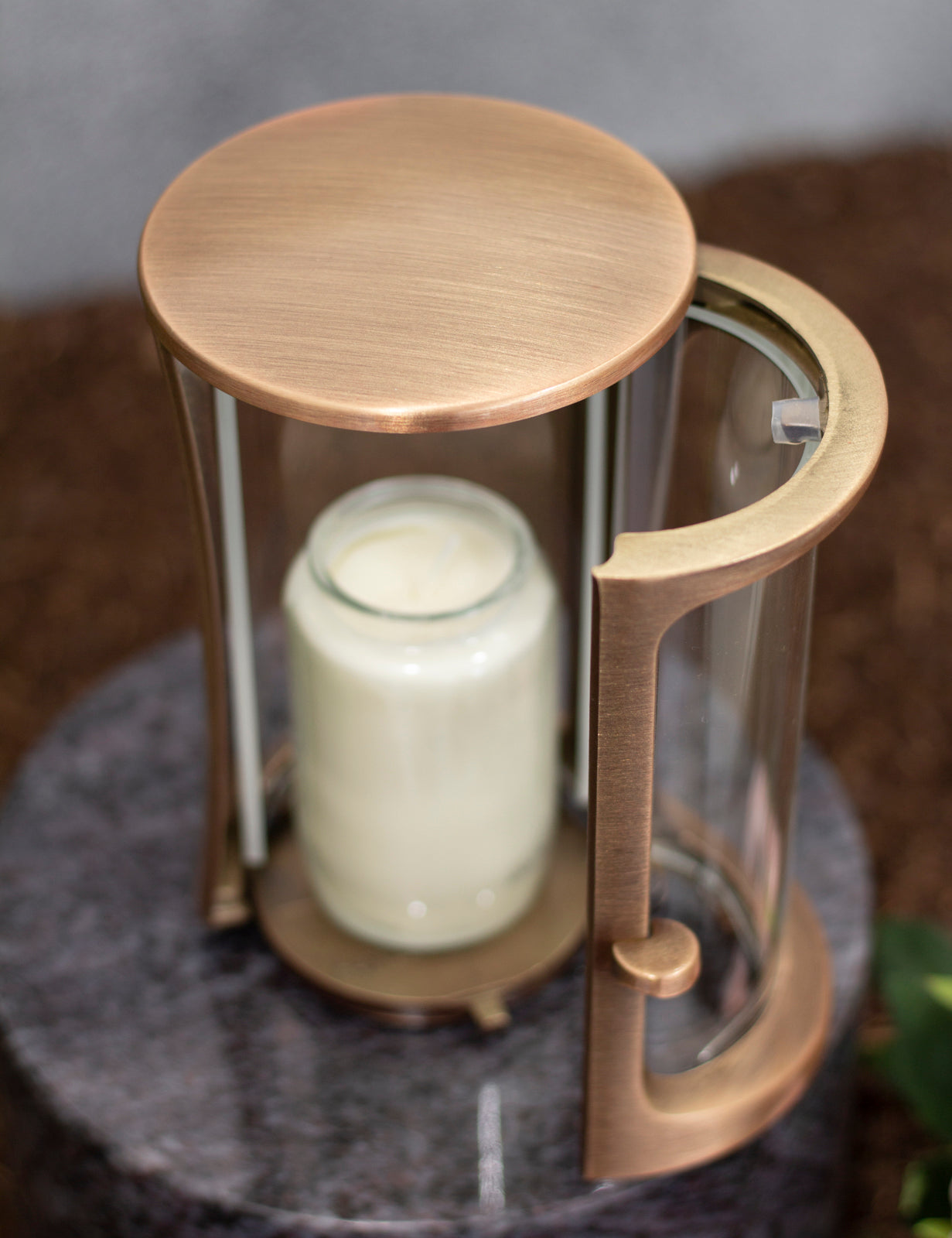 Grablampe Messing rund groß