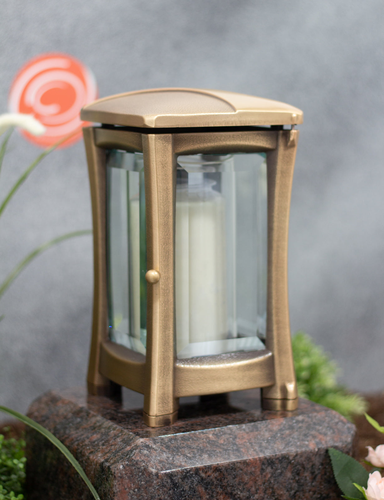 Grablampe Bronze mit glänzendem Streifen