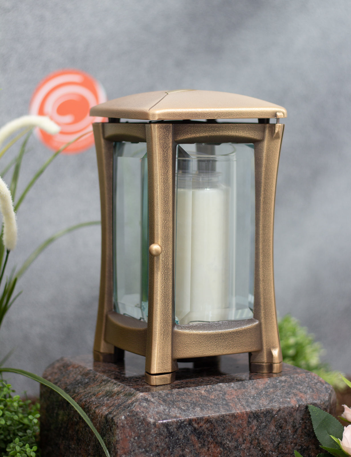 Grablampe Bronze matt mit glänzendem Element