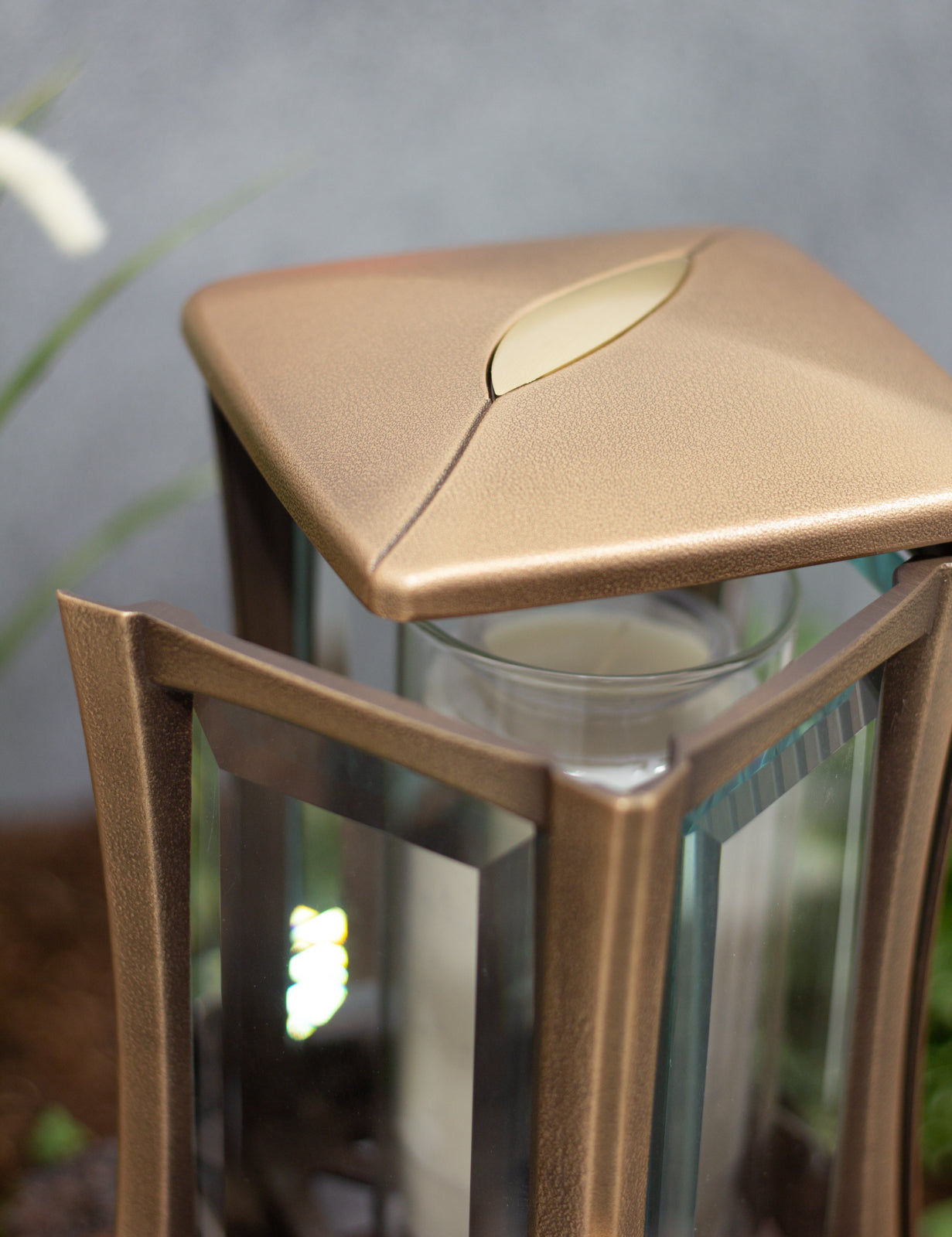 Grablampe Bronze matt mit glänzendem Element