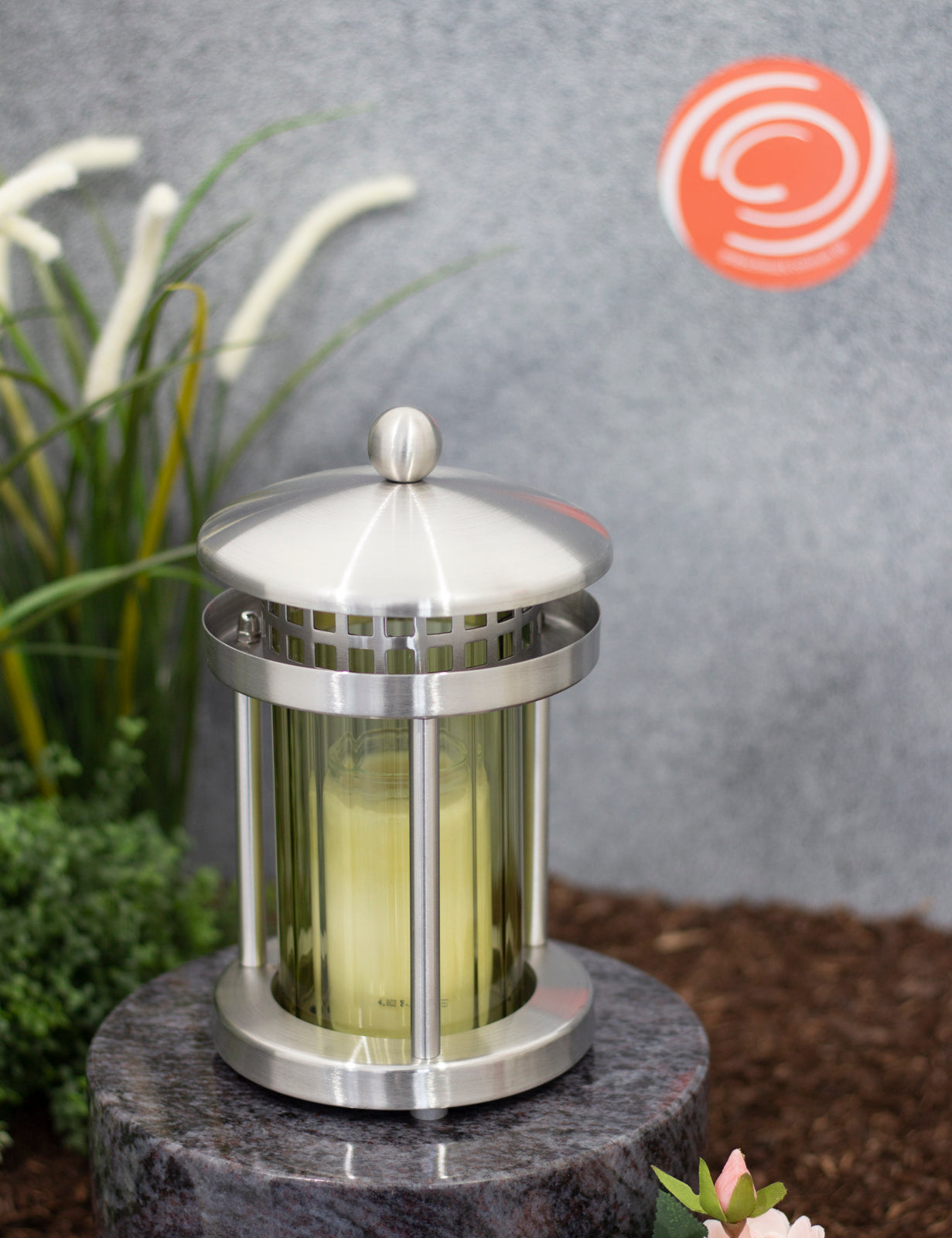 Grablampe Edelstahl rund