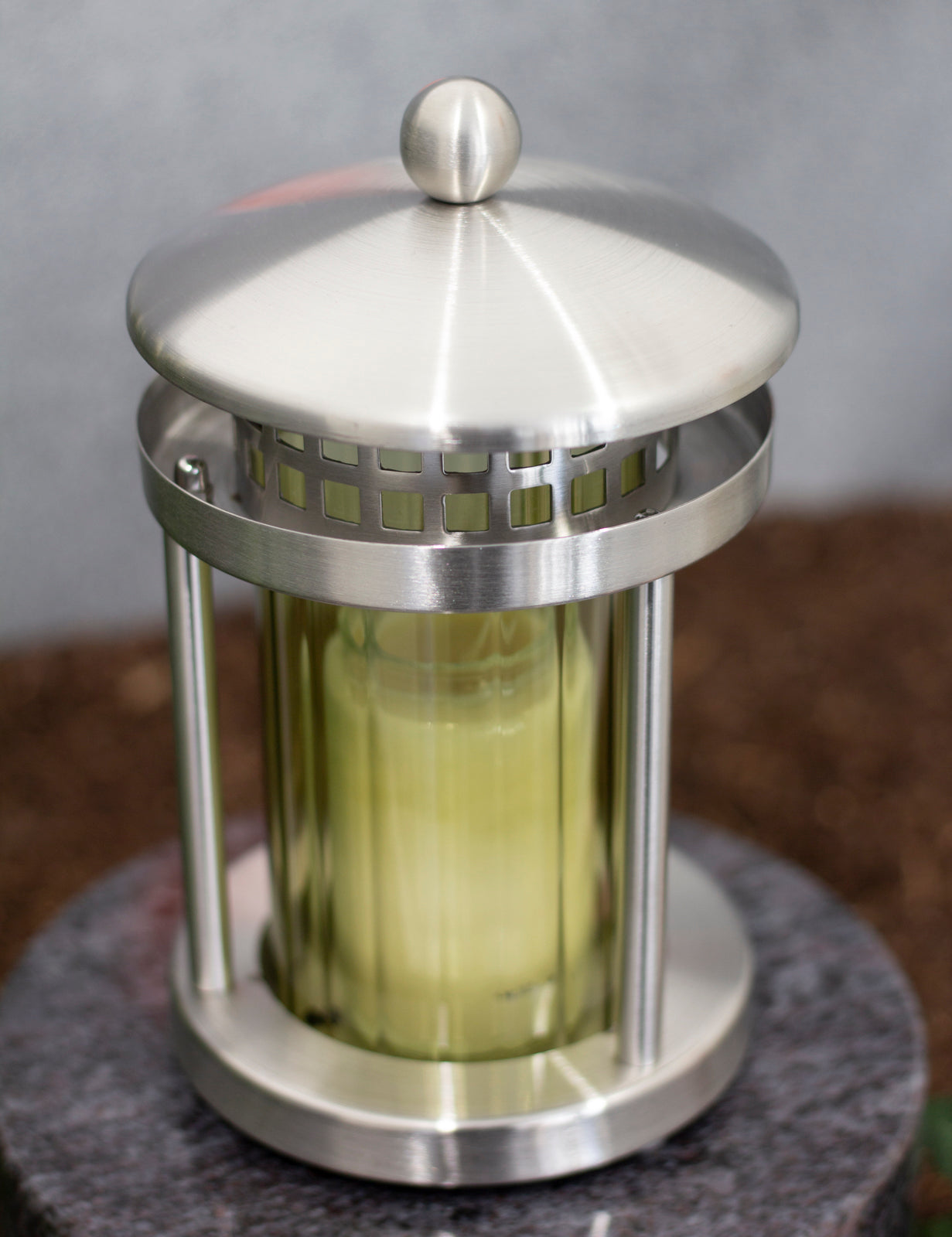 Grablampe Edelstahl rund