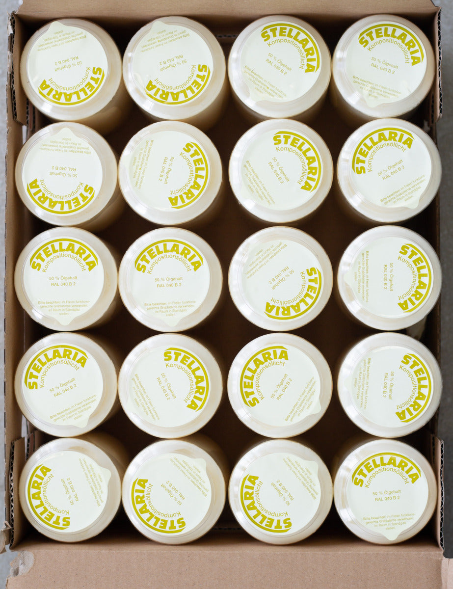 Grabkerze weiß Stellaria 6-Tage-Brenner im 20er Pack –