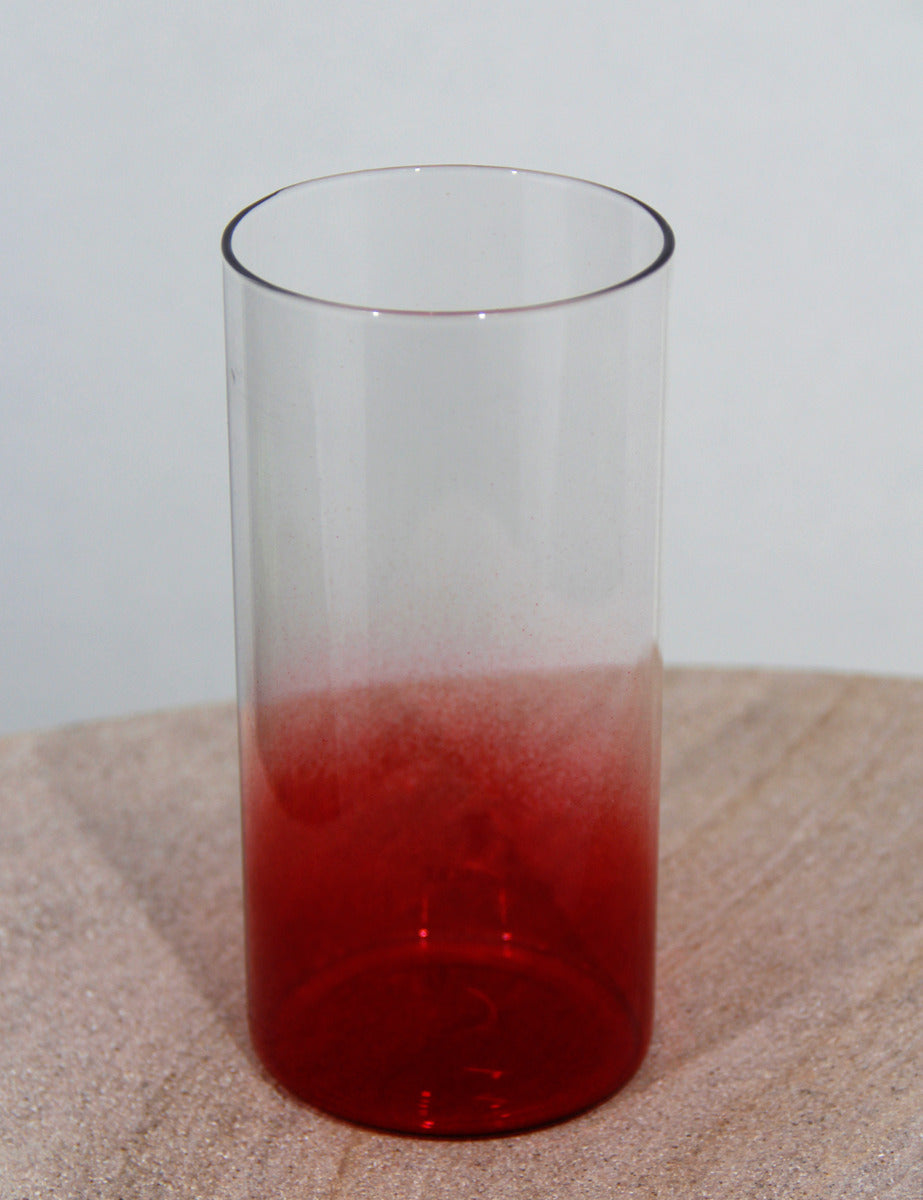 Lampenschutzglas mit rotem Farbverlauf